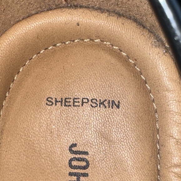 Johnston & Murphy Hayes Black Sheepskin Leather Tassel Loafer 9M Classic Preppy - Picture 8 of 8